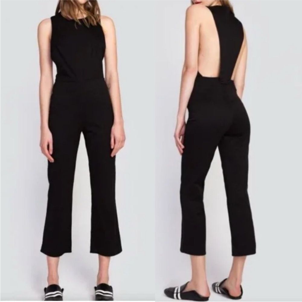 Wildfox Elegant Black Open-Back Jumpsuit